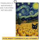 BLKWHT Fall Pumpkin Cat Garden Flag 12x18 Vertical Double Sided Blue Sky Autumn Thanksgiving Holiday Outside Decorations Burlap Yard Flag BW825 by GreenHaven Gardens