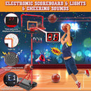 Meland Kids Basketball Hoop, 2-in-1 Adjustable Toddler Basketball Hoop with Electronic Scoreboard Indoor Outdoor Toys for Kids Toddlers Outside Toys for Boys Age 3 4 5 6 7 8 by TinyTreasures Baby Boutique