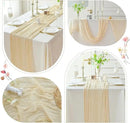 Sioloc 5 Pack Beige Cheesecloth Table Runner Fall Autumn Decor for Home 10ft Table Cloth for Tea Wedding Birthday Party Baby Bridal Shower Halloween Thanksgiving by CozyNest Decor