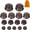 15Pcs Cupping Therapy Set-Professional Silicone Cupping, Suitable for Facial Body Massage/Deep Myofascial Release/Pain Relief/Muscle Relaxation & More (Black,15pcs) by CozyNest Decor