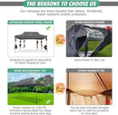 COBIZI 10x15 Pop Up Canopy Tent Heavy Duty with Sidewall, Commercial Outdoor Easy Pop Up Gazebo for Party Wedding All Weather Waterproof UV 50+ with Roller Bag(Leg Upgraded),Gray by GreenHaven Gardens