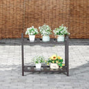 Versatile Indoor/Outdoor Plant Stand – High-Strength Aluminum with 300 LBS Load Capacity - Ideal Decor for Patios, Gardens, Living Rooms | L21.6 x W11.8 x H22 inches by GreenHaven Gardens