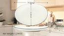 15" Large Serving Platter - Oval Large Serving Tray, Ceramic Serving Dish, White Platters for Serving Food, Appetizers, Entertaining, Party, Set of 2 by CozyNest Decor