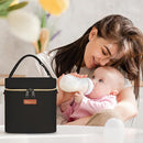 Mancro Breastmilk Cooler Bag Travel, Fits 4 Baby Bottles Up to 9 Ounce, Baby Bottle Bag with Ice Pack, Insulation Breast Milk Cooler Travel, Black by TinyTreasures Baby Boutique