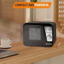 Comfort Zone Space Heaters for Indoor Use, Portable Heater, Fast Heating, Electric Heater, Thermostat, Retro Design, Bedroom Heater with Overheat Protection, Safety Tip-Over Switch 1,500W, Black