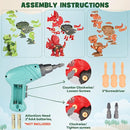 Laradola Dinosaur Toys for 4 5 6 7 8 Year Old Boys, Take Apart Dinosaur Toys for Kids 3-5 5-7 STEM Construction Building Kids Toy with Electric Drill, Party Birthday Gifts by TinyTreasures Baby Boutique