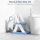 Potty Training Seat, Upgrade Toddler Toilet Seat for Kids Boys Girls, 2 in 1 Potty Training Toilet for Kids, Splash Guard Anti-Slip Pad Step Stool(Blue) by TinyTreasures Baby Boutique
