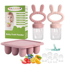 WAJIAYON Easter Bunny Baby Breastmilk Popsicle Molds & Baby Fruit Feeder,Food Freezer Tray Storage Containers, Silicone Teething Pacifier Feeder and Teether for Babies,Gifts for Boys and Girls-Purple by TinyTreasures Baby Boutique
