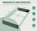 Domi Galvanized Raised Garden Bed, Outdoor Planter Garden Boxes Large Metal Planter Box for Gardening Vegetables Fruits Flowers, Green (6x3x1ft) by GreenHaven Gardens