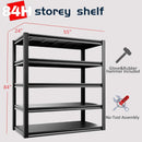 5-Tier 55" W x 24" D x 84" H Garage Shelving 3000LBS Storage Shelves Heavy Duty Metal Shelf Unit Adjustable Basement Industrial Storage Racks by GreenHaven Gardens