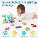 Koty Baby Toys 6-12 Months, Montessori Sensory Toys,My First Ocean Whale House Toy with 6 Sea Animals | Bell Shell, Squeaky Seahorse & Crinkle Paper | Baby Gift by TinyTreasures Baby Boutique