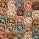 FRIGG Natural Rubber Baby Pacifier 6-Pack Blooming Love | Made in Denmark | BPA-Free (6-18 Months) by TinyTreasures Baby Boutique