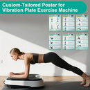 Vibration Plate Exercise Machine Poster - Upgraded 6 Workout Guidance & 10 Pcs Planner & 10 Pcs Double-Sided Clips, Comprehensive Whole Body Wave Vibrating Workout Chart, Pink by CozyNest Decor