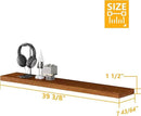 BAMEOS Floating Shelves,40 in W x 8in D Wall Mounted Wooden Shelves with Invisible Brackets Set of 3, Hanging Wall Shelves Decoration for Bedroom, Bathroom, Living Room and Kitchen by CozyNest Decor