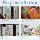 12pcs Window Decals for Bird Strikes, Anti Collision Window Clings, Rainbow Reflection Window Sticker, Hummingbird Style Sun Catcher Stickers for Glass Windows by CozyNest Decor