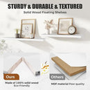 3-Pack Floating Wall Shelves, 24-Inch Rustic White Wooden Shelves for Storage and Décor, Easy Installation for Living Room, Bedroom, and Kitchen by CozyNest Decor