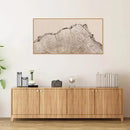 SIGNINART Large Tree Ring Framed Canvas Wall Art, Rustic Beige Wooden Wall Decor, Neutral Nature Wood Stump Artwork, Modern Art Prints for Bedroom Living Room Office 20"x40" by CozyNest Decor