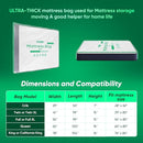 ZCHENBS® – Mattress Bags for Moving and Storage,Mattress Bag with Zippers,5 Mil Ultra-Thick Bed Bag,Waterproof,Anti-Tear,Heavy-Duty Mattress bag (Tansparent/Green, Crib-(1 Pack)) by TinyTreasures Baby Boutique