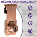 Alise Keyed Hasp Lock,3 Inch Safety Packlock Clasp Hasp Lock Latch with Lock,Door Hinge Lock with Keys Keyed Locking Hasp for Cabinets Closets Doors,Red Bronze by TinyTreasures Baby Boutique