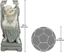Design Toscano Jolly Hotei Laughing Man Asian Decor Indoor/Outdoor Garden Statue, 26 inches tall, Cast Stone Resin, Two Tone Stone Finish by GreenHaven Gardens