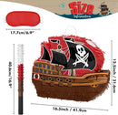 WERNNSAI Pirate Piñata - Pirate Ship Piñata with Blindfold and Bat for Boys Kids Caribbean Pirate Piñata Birthday Party Favors Decorations Family Games Pirate Party Supplies 16.4” x 12.4” by TinyTreasures Baby Boutique