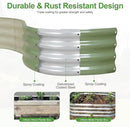 Galvanized Round Raised Garden Bed Outdoor-2Pack Raised Beds for Gardening| Metal Planter Box 3x3x1FT, Green by GreenHaven Gardens