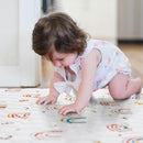 Boho Rainbow Baby Play Mat 50x50 Playpen Mat Thicken Soft Baby Crawling Mat Non-Slip Cushioned Baby Floor Mat with Letters, Activity Playmats for Babies Toddlers Play & Tummy Time (50X50,White) by TinyTreasures Baby Boutique