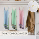 ZEDODIER Tank Top Hanger, Space Saving Bra Hamgers, Non-Slip Hanging Sport Bras Holder, Closet Organizers and Storage for Camisoles Tank Tops Bras Ties Swimsuits Strappy Dress, Gold by CozyNest Decor