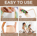 4 Pcs Castor Oil Pack Wrap Organic Cotton for Liver Detox, Stomach, Belly, Neck, Breast & Entire Body, Reusable Pads Kit for Hot/Cold Compress with Adjustable Elastic Strap, Waterproof & Anti Oil Leak by TinyTreasures Baby Boutique