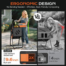 Compost Bin Outdoor 22.5 Gallon, Easy Assemble Composter Tumbler, 360°Rotating Garden Compost Bin for Fast Composting, Tumbling Composter for Outside, Backyard, and Yard by GreenHaven Gardens