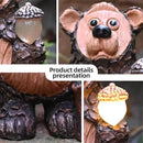 Bear Garden Figurines Outdoor Decor Solar Statue with LED Lights for Patio Lawn Yard Art Decoration Housewarming Garden Gift by CozyNest Decor