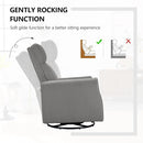 CANMOV Swivel Rocker Chair Set of 2, Swivel Accent Chair with High Back and Arms, Corduroy Glider Chair for Living Room Bedroom Nursery, Grey by TinyTreasures Baby Boutique