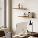 BAMEOS Floating Shelf,Wall Shelf,Decor Wall Mounted Shelves,Hanging Shelf Set L24xW6 for Bathroom Kitchen Living,Kitchen,Room Bedroom Storage, Rustic Brown by CozyNest Decor