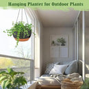Hanging Planters for Outdoor Indoor Plants, 2 Pack 12 Inch Hanging Basket Plants Outdoor, Self Watering Hanging Planter with Plant Hanger for Garden Home Decoration (Black) by CozyNest Decor
