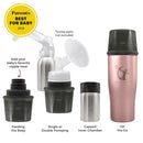 CERES CHILL Mini Breastmilk Chiller Demigoddess, Up to 12 oz. Reusable Storage Container, Keeps Milk at Safe Temperatures for Up to 16 Hours, Bottle Cooler, Connects w/Most Pumps (Rose Gold) by TinyTreasures Baby Boutique