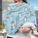 Binienty Cute Otter Nursing Cover Baby Car Seat Covers Soft Breathable Infant Carseat Canopy for Moms by TinyTreasures Baby Boutique