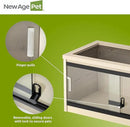 New Age Pet ECOFLEX 24-Inch Mojave Reptile Lounge in Maple - Durable Wood Plastic Composite Habitat with Ventilated Side Panels, Removable Sliding Glass Doors, and Mesh Screen Top by CozyNest Decor