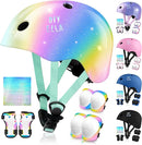 Vvinca Kids Toddlers Bike Helmet Adjustable for Ages 3-5-8 Years, Knee Pads and Elbow Pads Set Wrist Guard Sports Protective Gear Set for Roller Skate Bicycle Skateboard Scooter Girl Boy Birthday Gift by TinyTreasures Baby Boutique