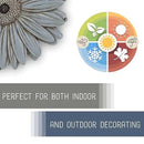 NAT & Jules Gerbera Daisy Flower Shaped Dimensional Indoor Outdoor 12 inch Cast Resin Decorative Garden Stepping Stone, Patio, Walkway Sculpture Yard Art, Stone Grey by CozyNest Decor