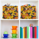 Storage Basket Bin Organizer Basket Collapsible Shelf Basket Cube with handle for Nursery Bedroom Bathroom, one sizex1, Pumpkin by TinyTreasures Baby Boutique