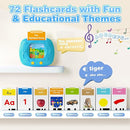 Toddlers Talking Flash Cards with American Accent & 144 Sight Words, Speech Therapy Toys for 3 4 5 6 Years Old Boys and Girls (Blue) by TinyTreasures Baby Boutique