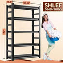 Laundry Shelf,5 Tier Over Washer and Dryer Storage Shelves,Adjustable Easy to Install,Space Saver Laundry Shelf Organizer,Utility Shelves for Balcony,Black,72”H*15.7”D*35.4“W by CozyNest Decor