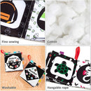 teytoy Baby Soft Cloth Book Set 6 PCS, Black and White High Contrast Baby Activity Crinkle Books for 0 3 6 9 12 Months Newborn Infants Babies Boys and Girls Early Educational Learning Toys by TinyTreasures Baby Boutique