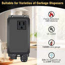 Garbage Disposal Air Switch Kit, Garbage Disposal Button, Sink Top Waste Disposer On/Off Switch, Matte Black (Stainless Steel Cover), UL Listed Air Switch Compatible with All Garbage Disposals by CozyNest Decor