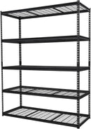 2500 LBS Storage Shelves, 5 Tier Garage Shelving, Heavy Duty, Adjustable Metal Shelving Unit, Industrial Utility Shelf Rack for Garage, Basement, Pantry, 72" H x 48" W x 18" D, Black by GreenHaven Gardens