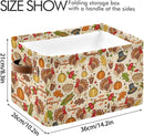 Storage Basket Thanksgiving Day Pumpkins Cube Storage Bins Organizer Bag Collapsible Closet Shelf Baskets with handle for Baby Cloth Pet Toy Book 14.2×10.2×8.3 IN by TinyTreasures Baby Boutique