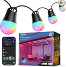 Govee Smart Outdoor String Lights 2, 96ft RGBIC Outdoor Lights with Dimmable Warm White LED Bulbs, 47 Scene Modes for Patio, Backyard, IP65 Waterproof, Works with Alexa, App Control by CozyNest Decor