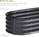 Best Choice Products 4x2x1ft Outdoor Metal Raised Garden Bed, Oval Deep Root Planter Box for Vegetables, Flowers, Herbs, and Succulents w/ 51 Gallon Capacity, Rubber Edge Guard - Charcoal by GreenHaven Gardens