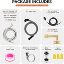 Roastove Universal Dishwasher Installation Kit,6 Ft Stainless Steel Dishwasher Hose,Burst Proof Water Supply Line with 3/8" Compression Connections,With a 6 feet drain hose and a clamp, one set by CozyNest Decor