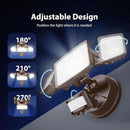 Onforu 65W LED Security Lights Motion Sensor Light Outdoor, 6500LM, 6500K, IP65 Waterproof, Flood Light Outdoor Motion Detector with Adjustable 3 Head, Hardwired Wall Light for Entryway, Yard (Brown) by GreenHaven Gardens
